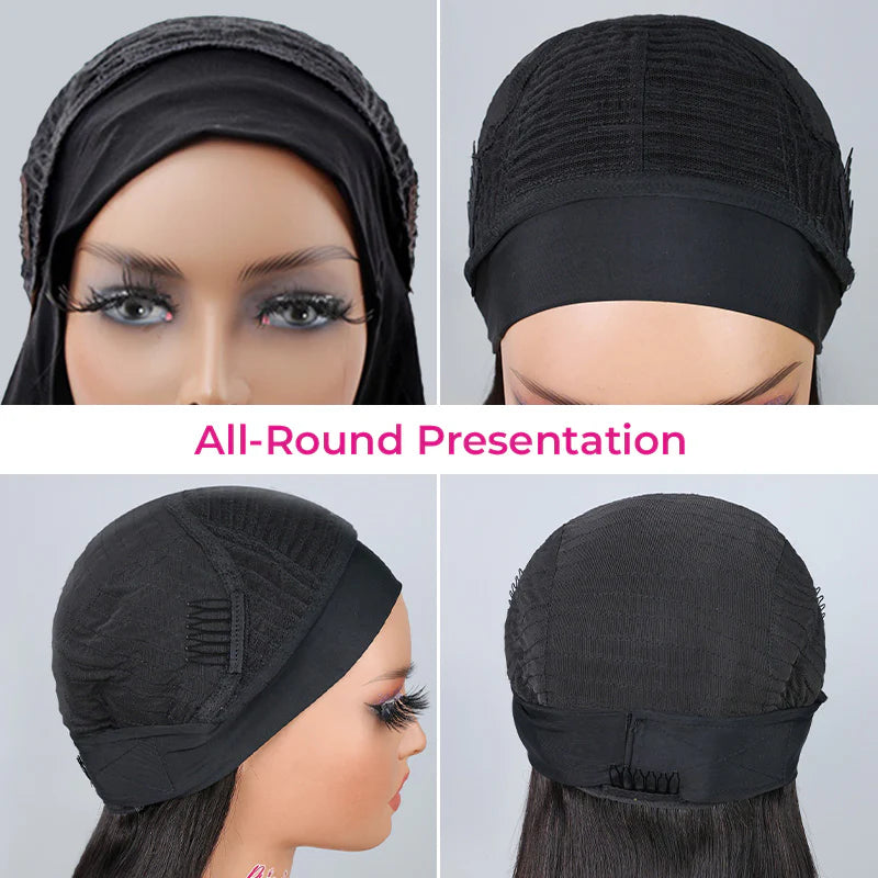 Water Wave Headband Wig Human Hair Glueless Wig