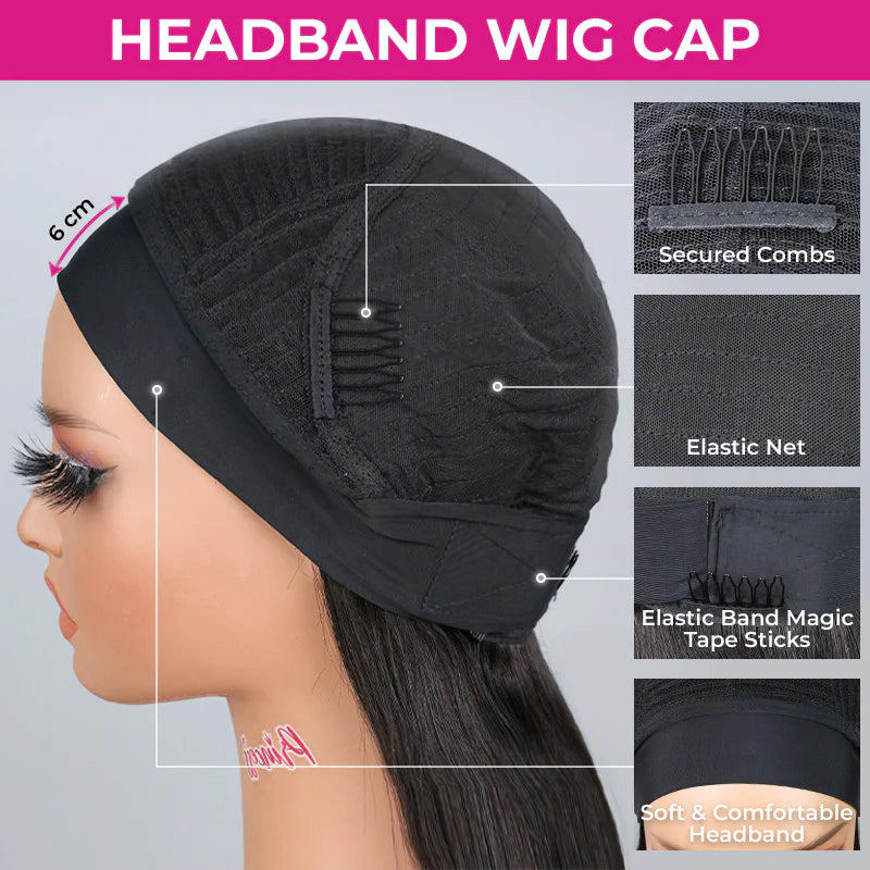 Water Wave Headband Wig Human Hair Glueless Wig