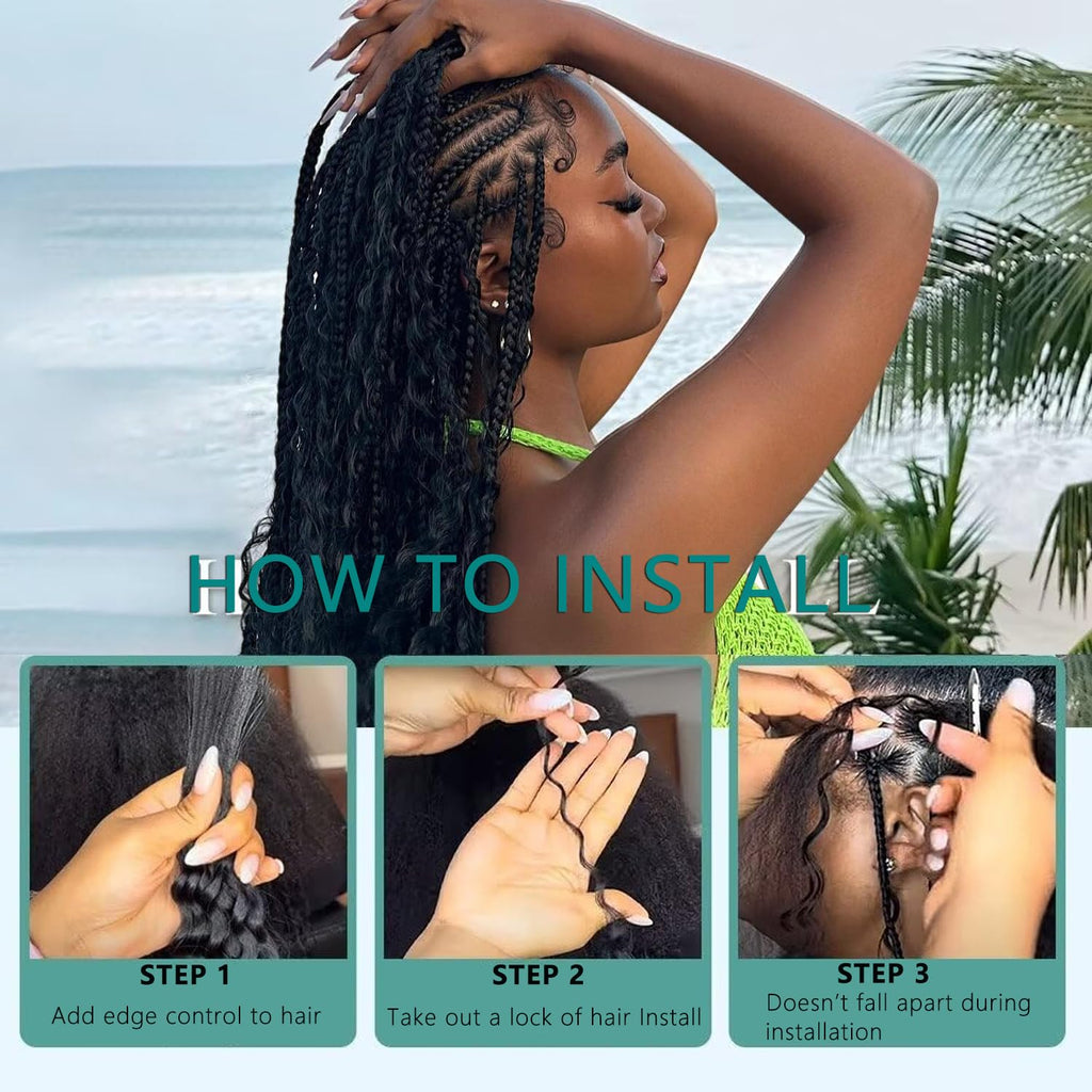 Human Braiding Hair for Boho Braids Deep Wave Bulk Human Hair