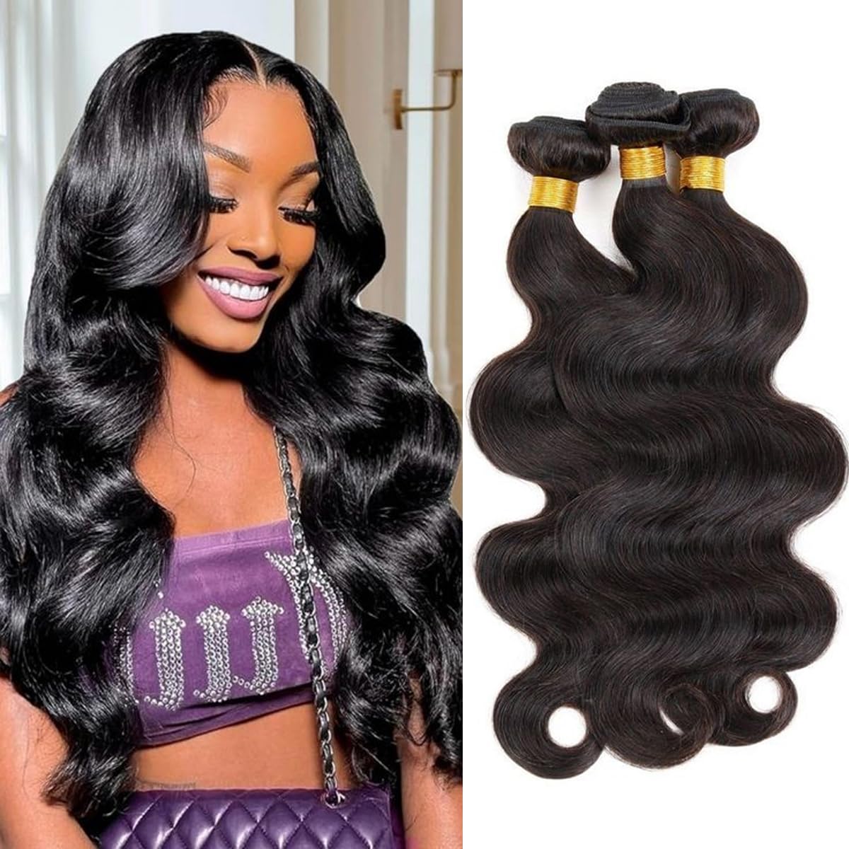 Body Wave Bundles Human Hair Unprocessed Brazilian Virgin Hair 3 Bundles