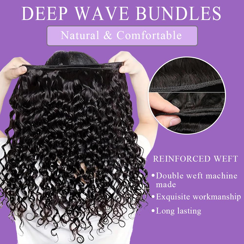 Deep Bundles Deal 10A Grade 100% Human Virgin Hair unprocessed