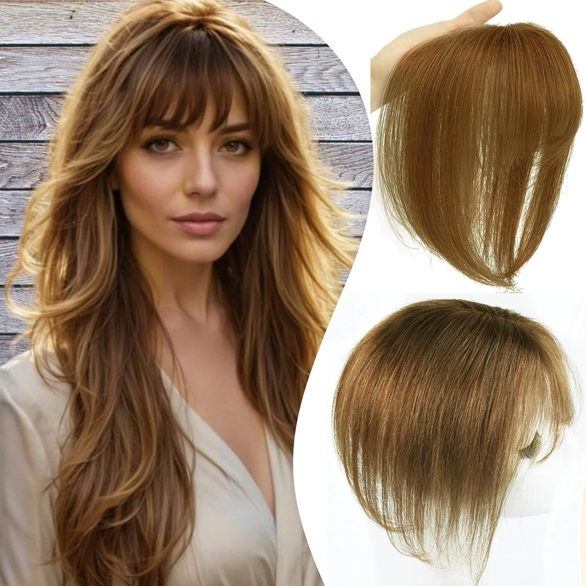 Hair Toppers for Women Real Human Clip In Topper No Bangs Upgrade Handmade Swiss Lace Base