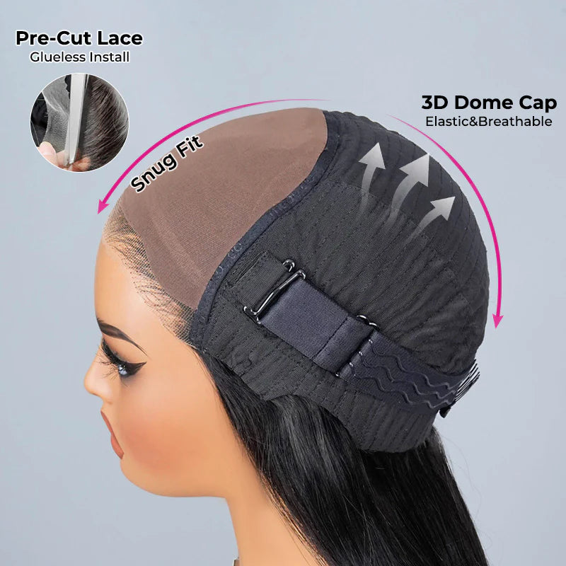 Straight Wear Go Glueless Bob Wigs Pre Cut HD Lace Closure Wigs