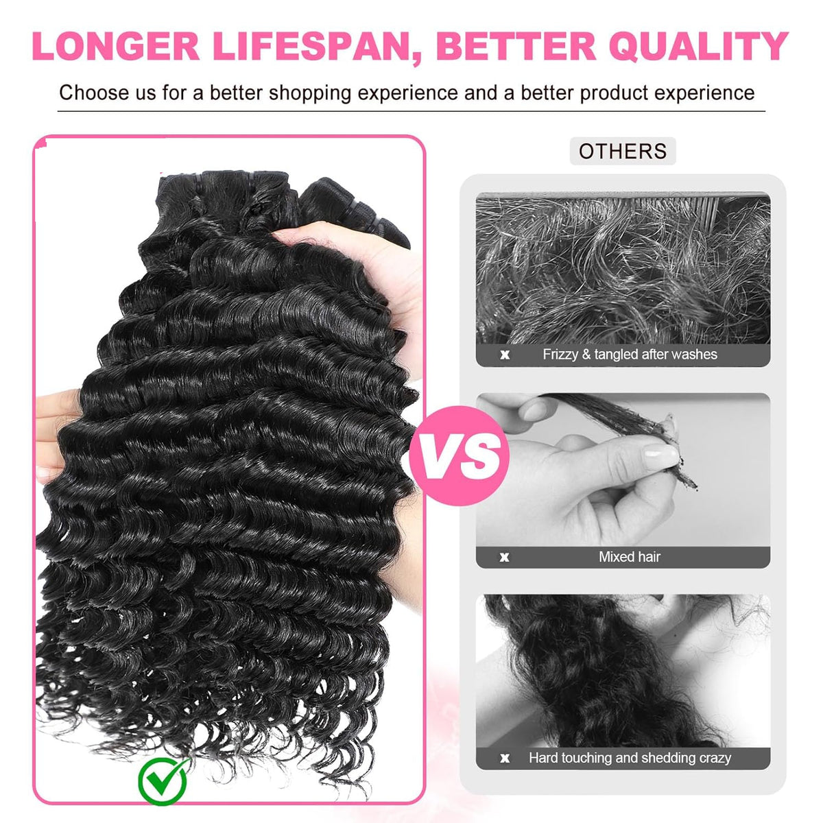 Human Bundles Deal 10A Grade 100% Human Virgin Hair unprocessed Water Wave