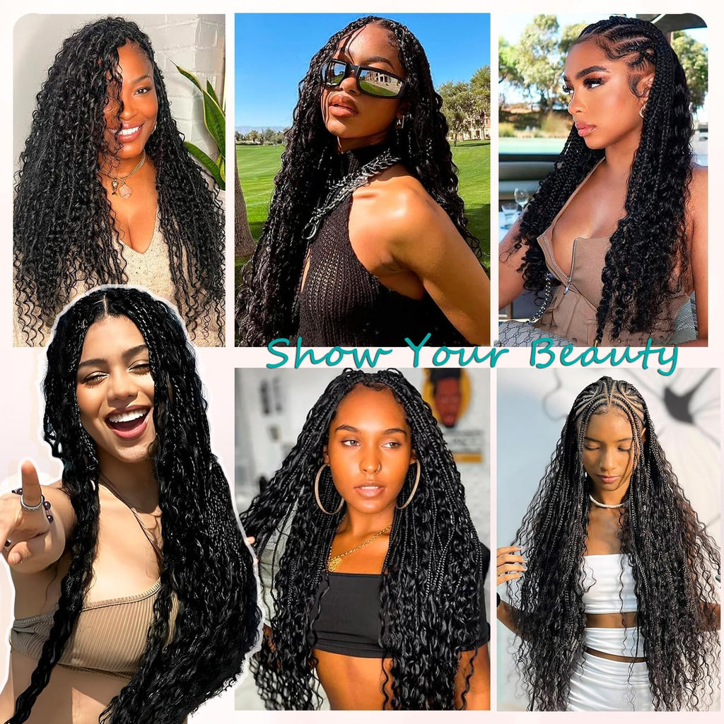 Human Braiding Hair for Boho Braids Deep Wave Bulk Human Hair