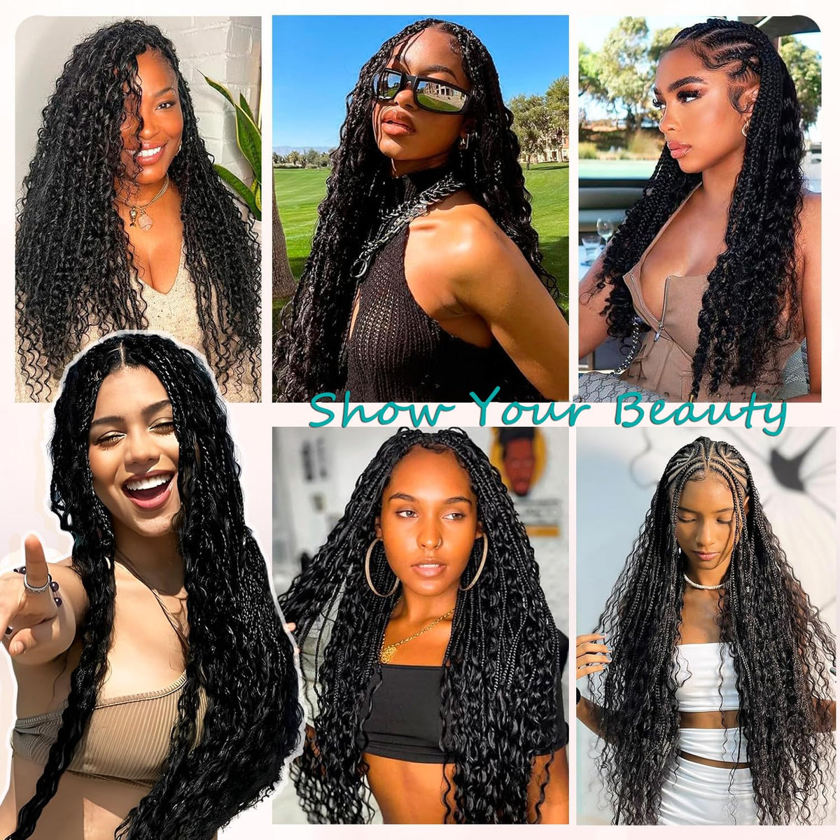 Human Braiding Hair for Boho Braids Deep Wave Bulk Human Hair