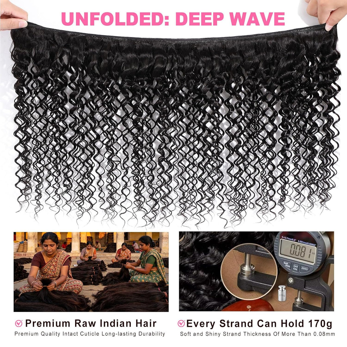 Human Bundles Deal 10A Grade 100% Human Virgin Hair unprocessed Water Wave